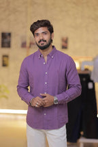 Purple Linen Full-Hand Shirt