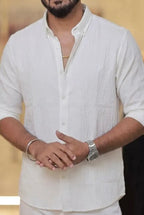 White Linen Full-Hand Shirt