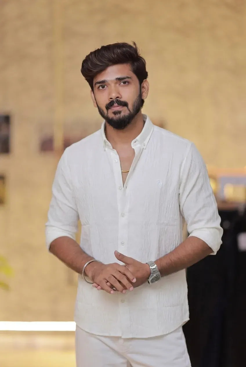 White Linen Full-Hand Shirt