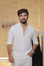 White Linen Full-Hand Shirt