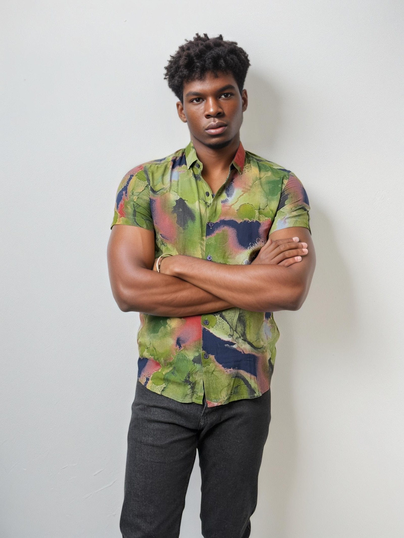 Viscos Half-Hand Printed Shirt