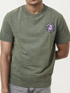 Printed Half-Hand Drop Shoulder T-Shirt