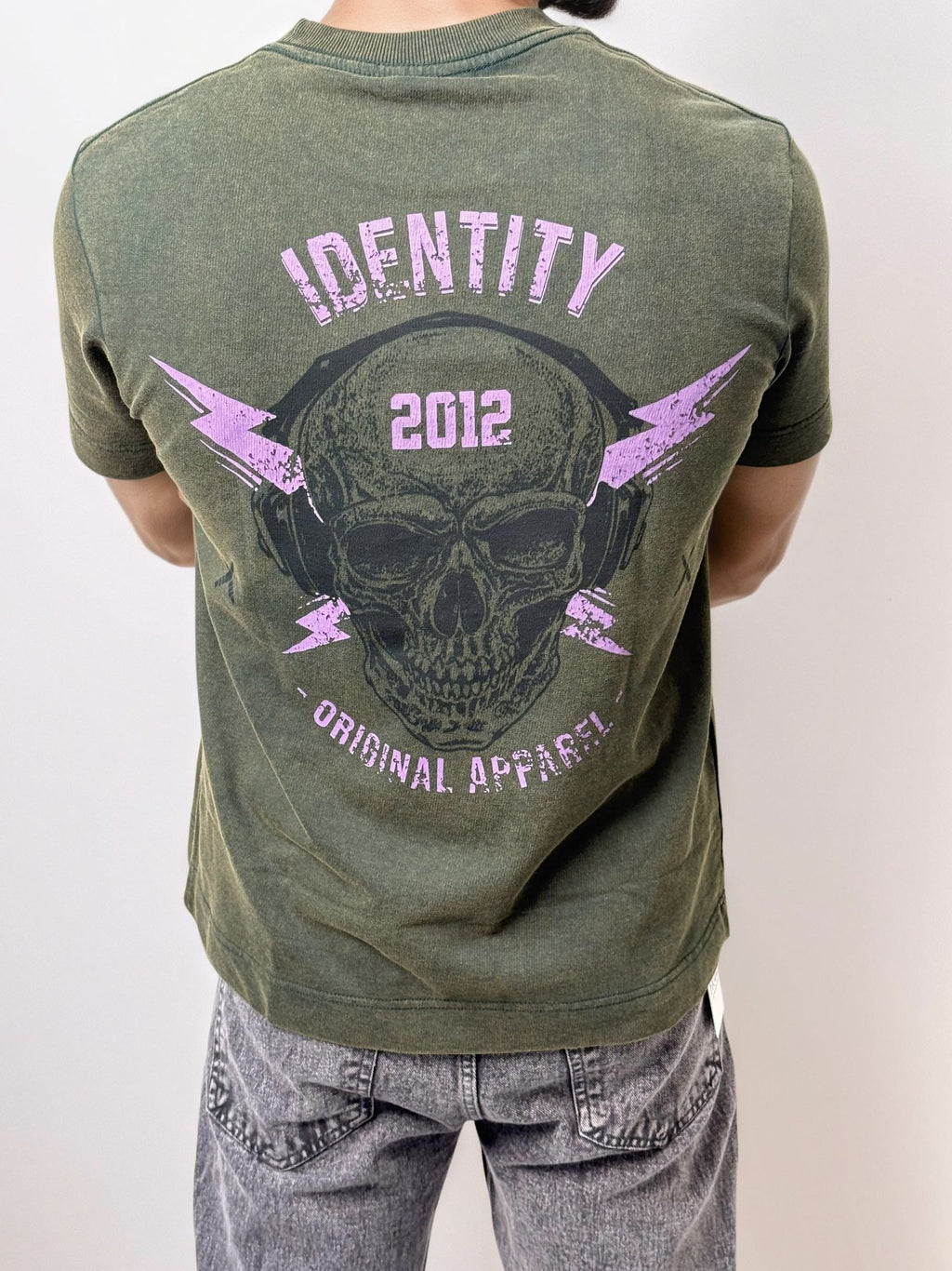 Printed Half-Hand Drop Shoulder T-Shirt