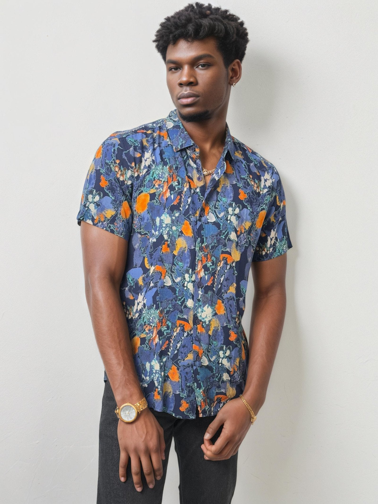 Viscos Half-Hand Printed Shirt