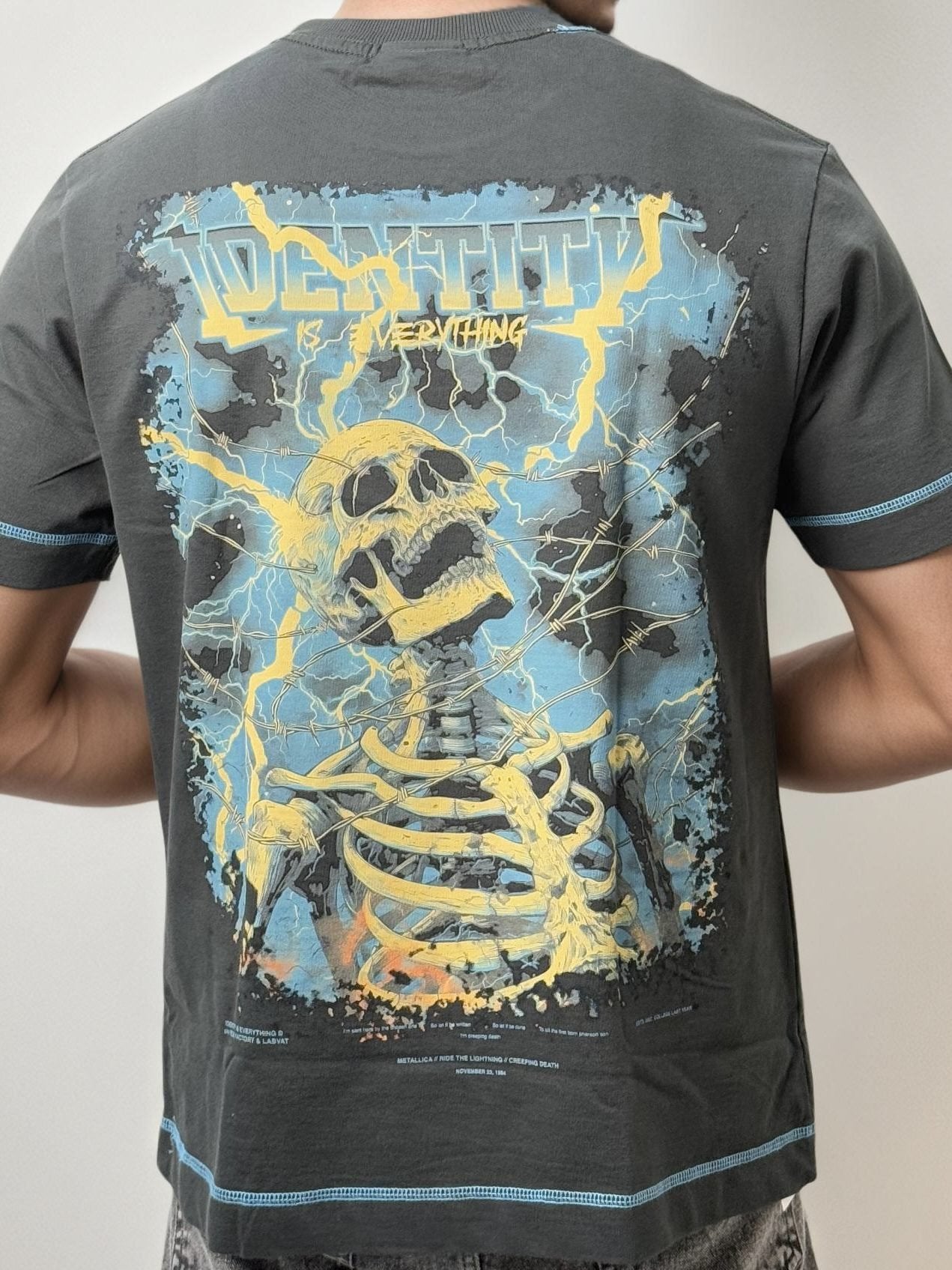 Printed Half-Hand Drop Shoulder T-Shirt