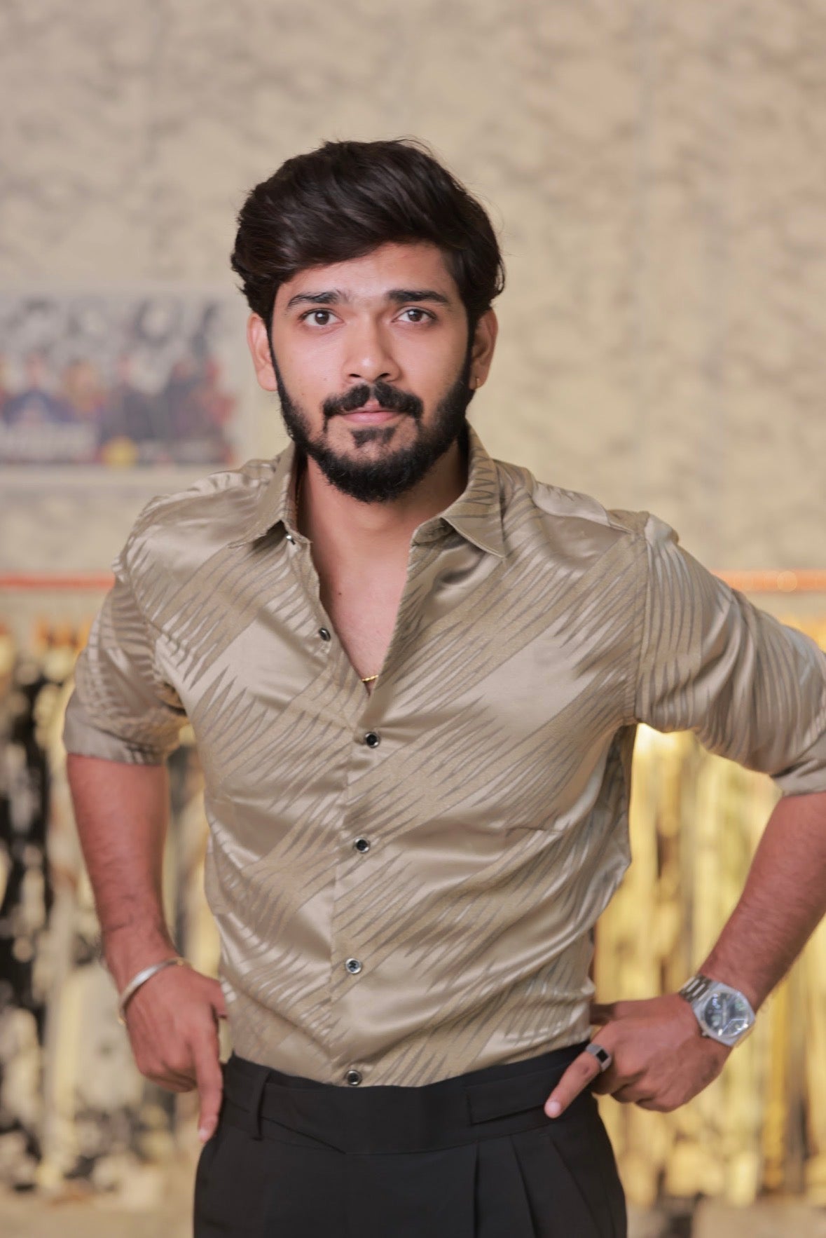 Olive green Self-Designed Shirt