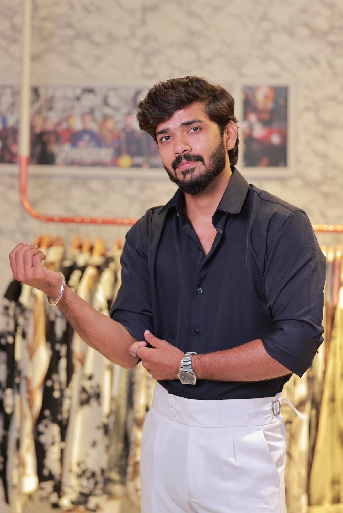 Navy-Blue Plain-Formal Shirt