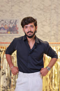 Navy-Blue Plain-Formal Shirt