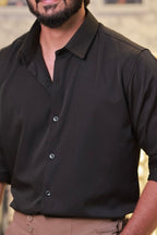 Black Plain Formal Shirt
