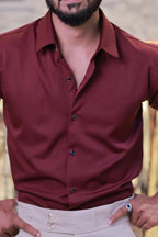 Wine Plain-Formal Shirt