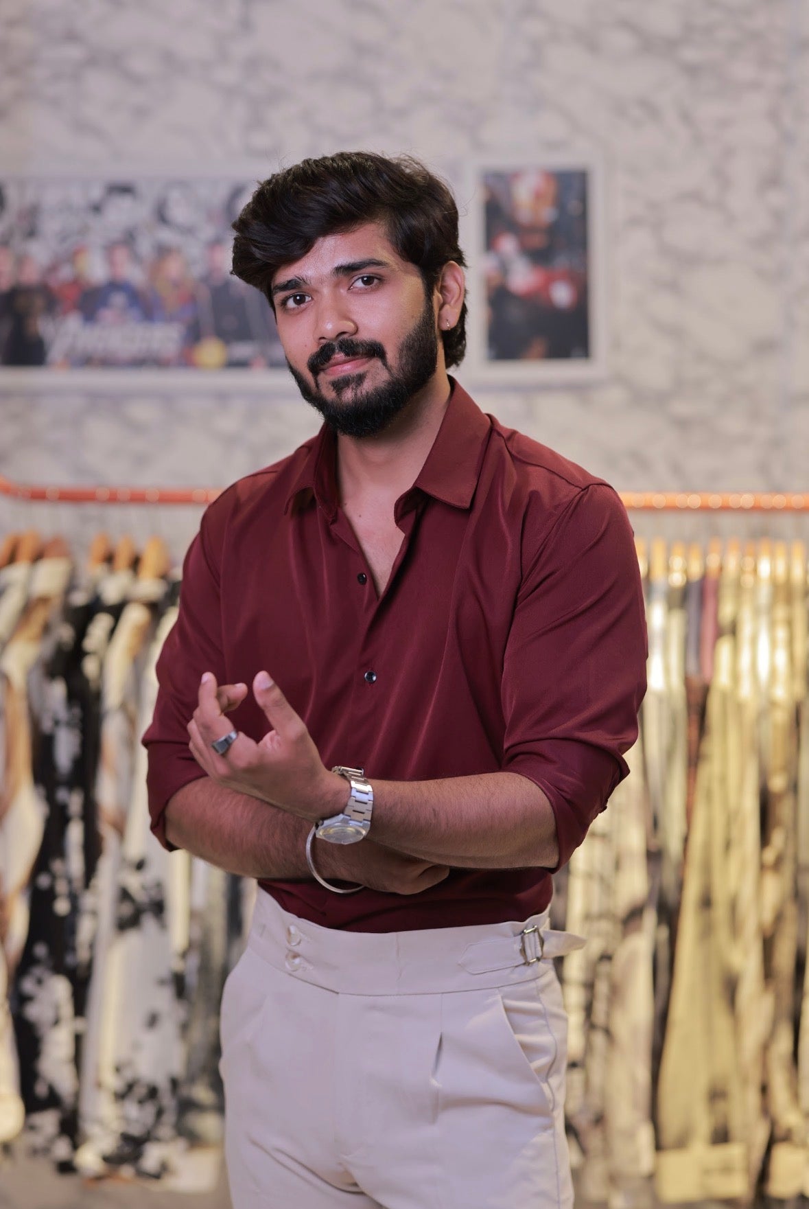 Wine Plain-Formal Shirt