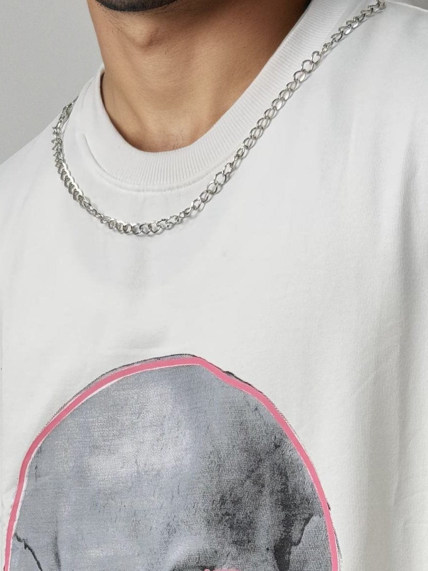 Urban Skull Drop Shoulder T-Shirt