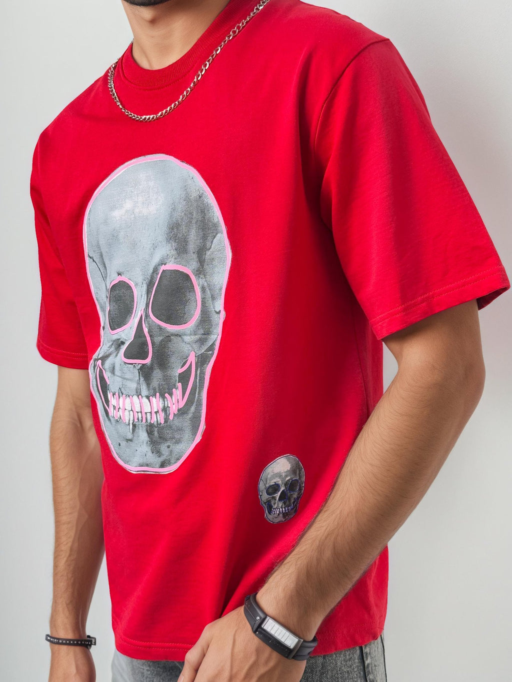 Urban Skull Drop Shoulder T-Shirt
