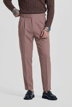 Brown Buttoned Gurkha Trousers