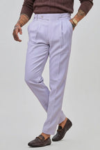 White Buttoned Gurkha Trousers