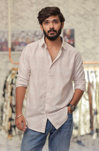 Linen Checked Full-Hand shirt