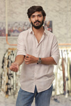 Linen Checked Full-Hand shirt