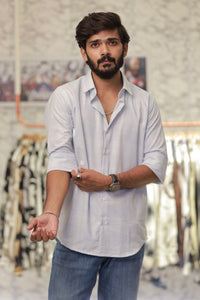 Linen Checked Full-Hand Shirt