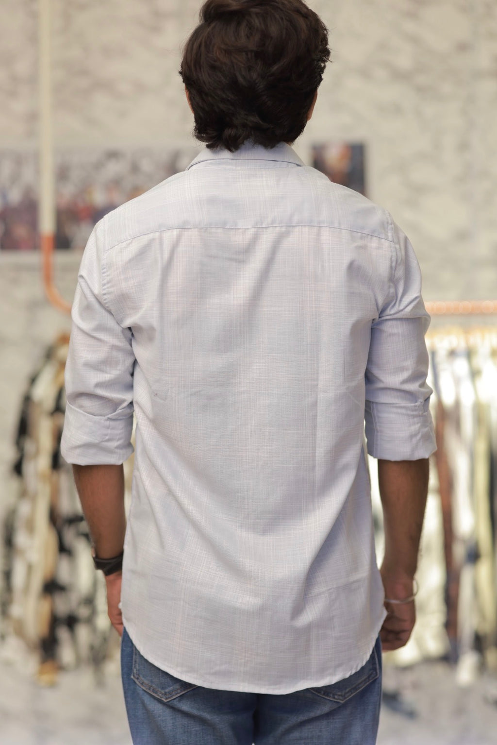 Linen Checked Full-Hand Shirt