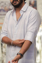 Linen Checked Full-Hand Shirt