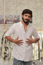 White Striped Full-Hand Shirt