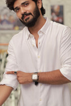 White Striped Full-Hand Shirt