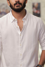 White Striped Full-Hand Shirt