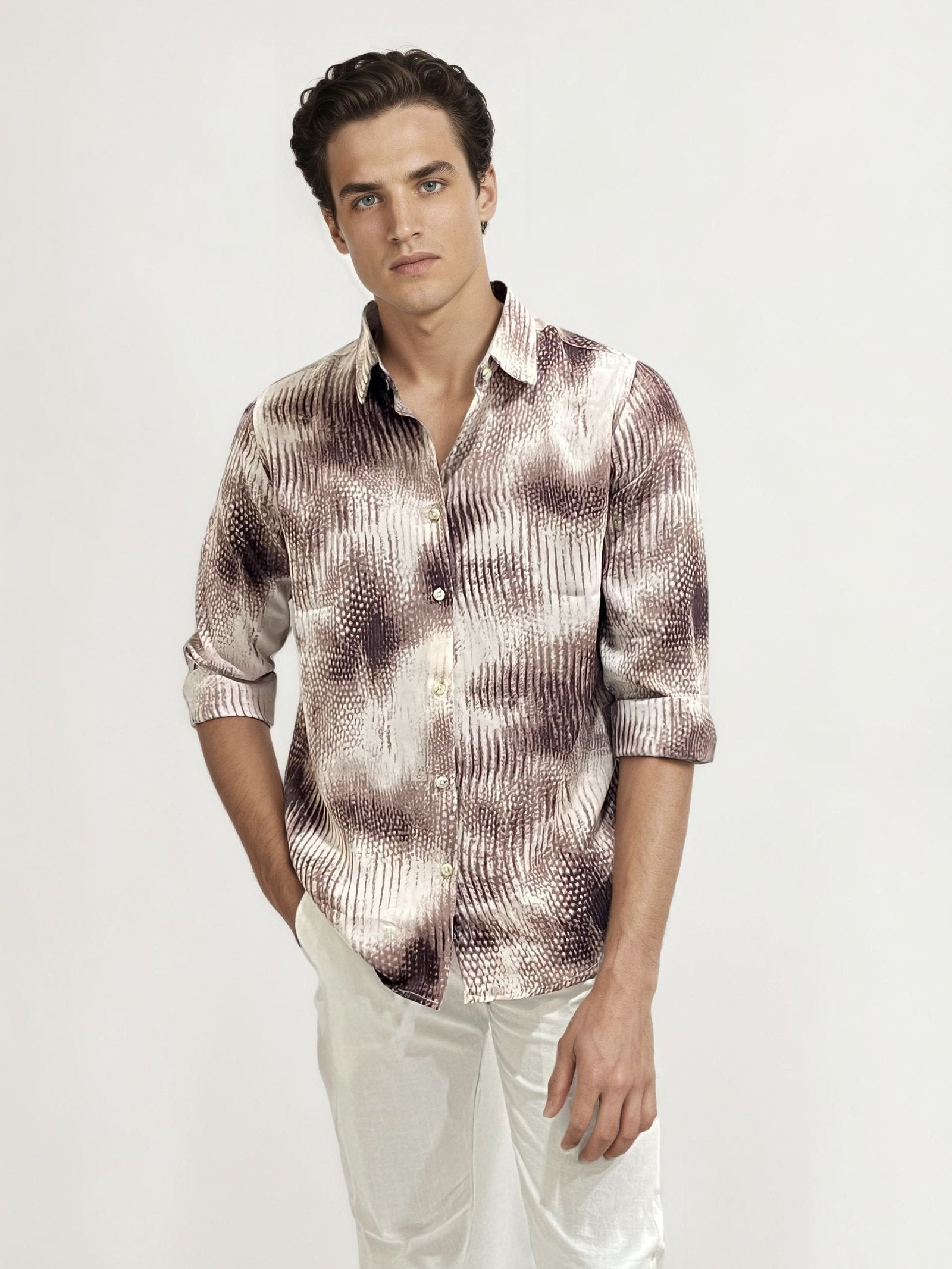Stripe Abstract Printed Fullhand Shirt
