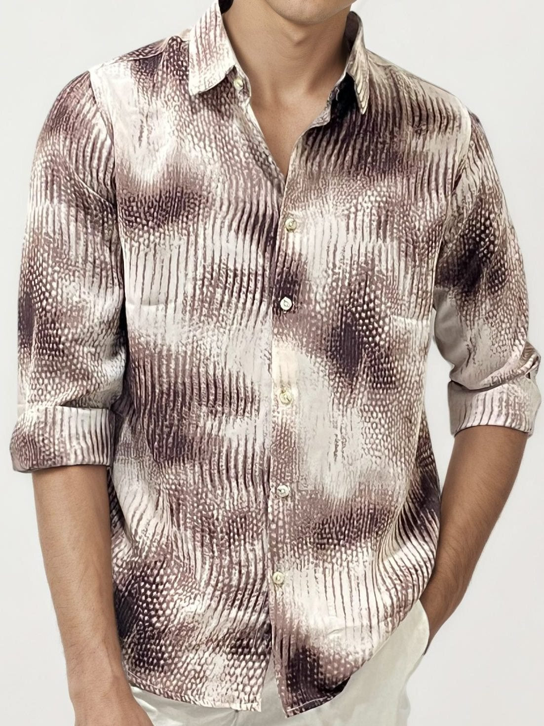 Stripe Abstract Printed Fullhand Shirt
