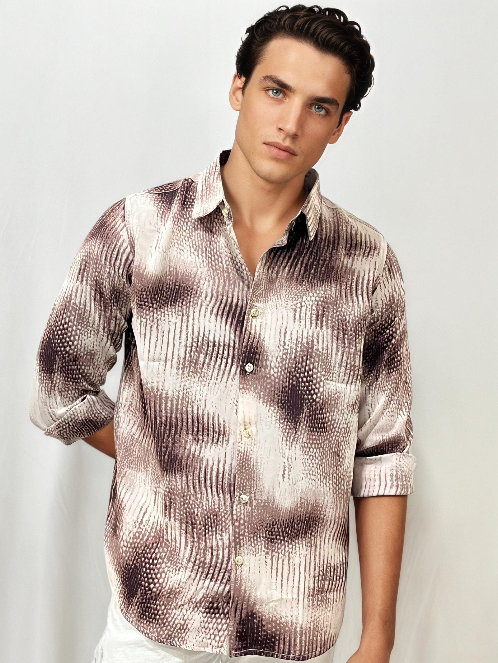Stripe Abstract Printed Fullhand Shirt