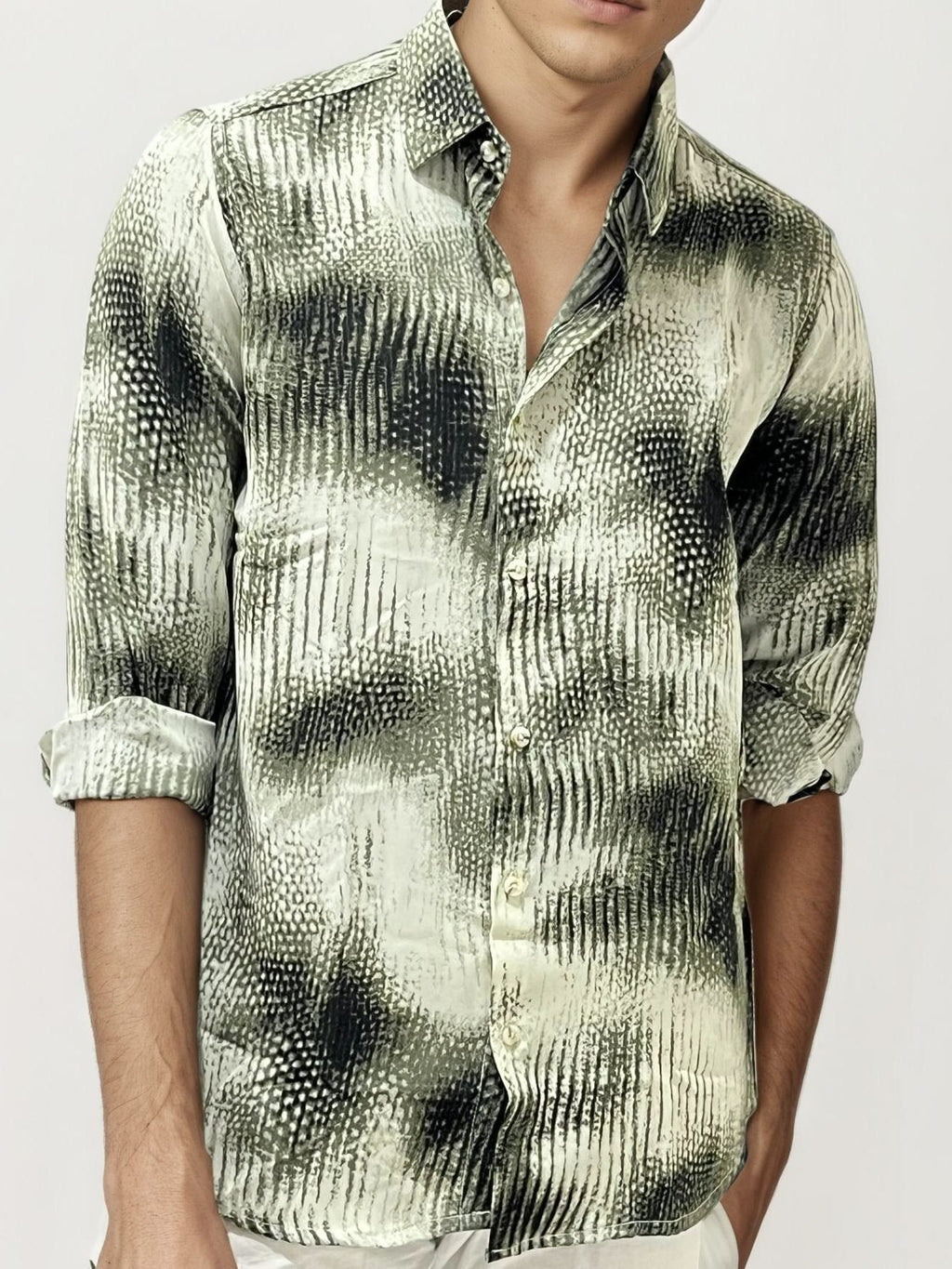 Stripe Abstract Printed Fullhand Shirt
