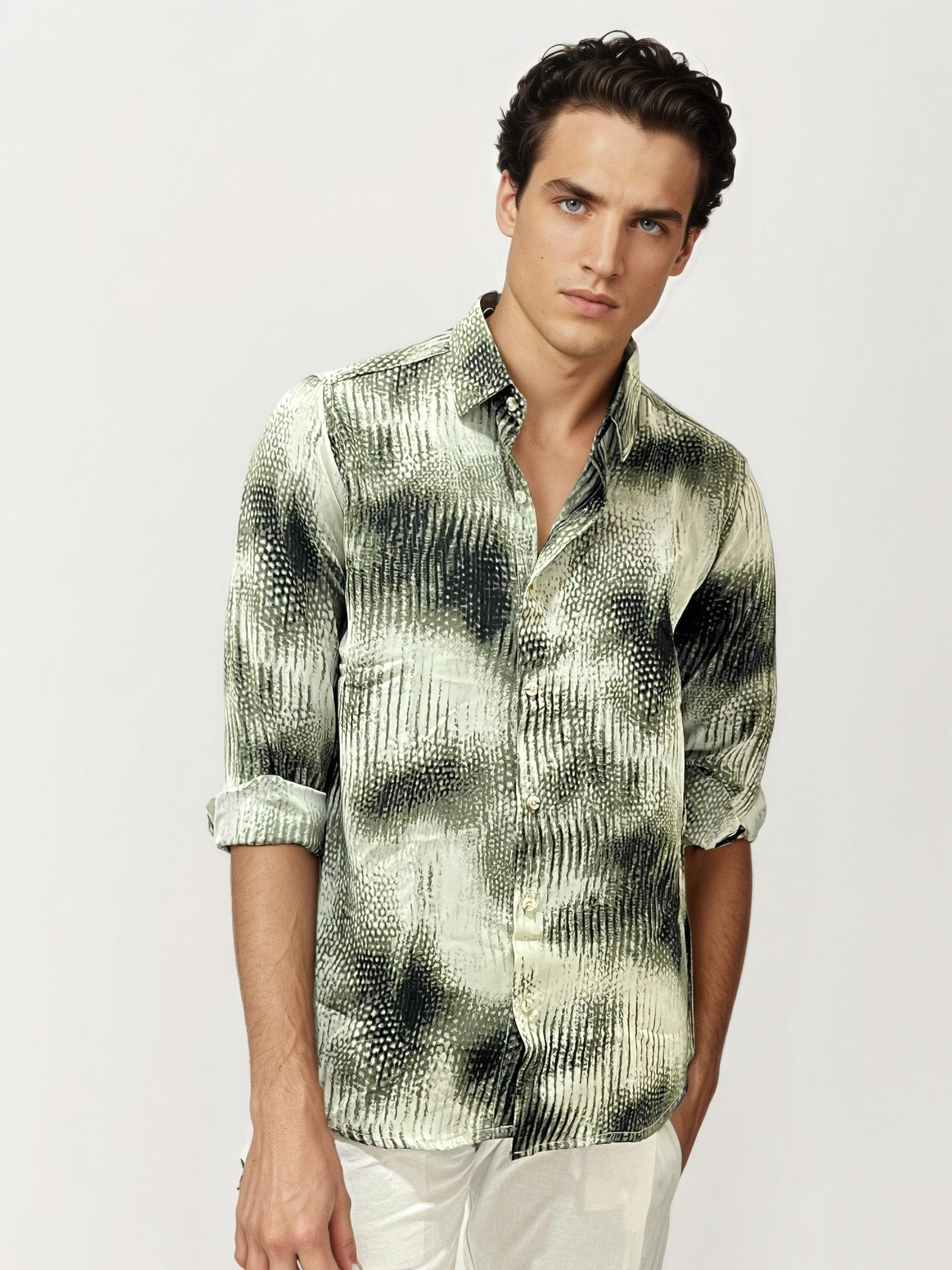 Stripe Abstract Printed Fullhand Shirt