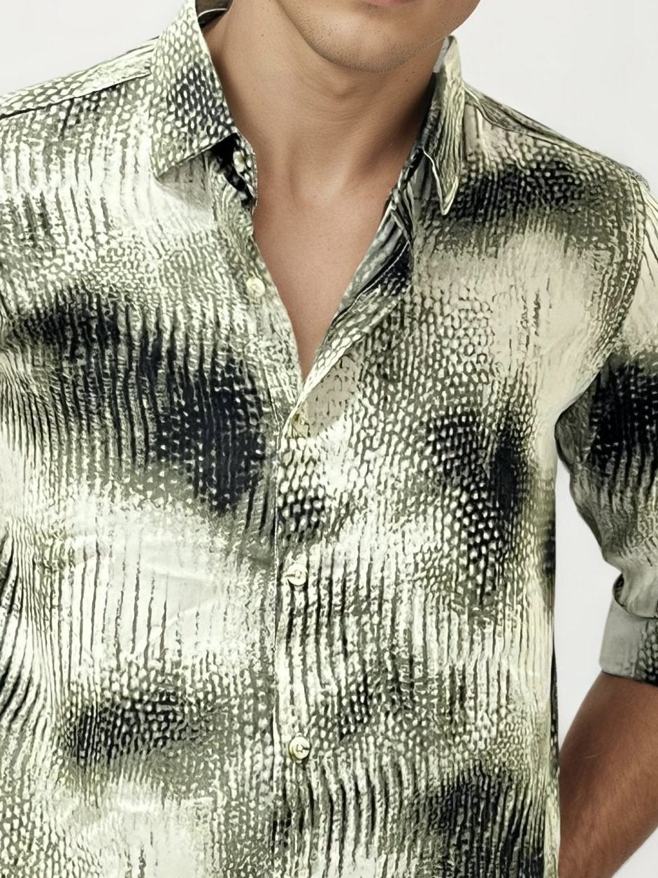 Stripe Abstract Printed Fullhand Shirt