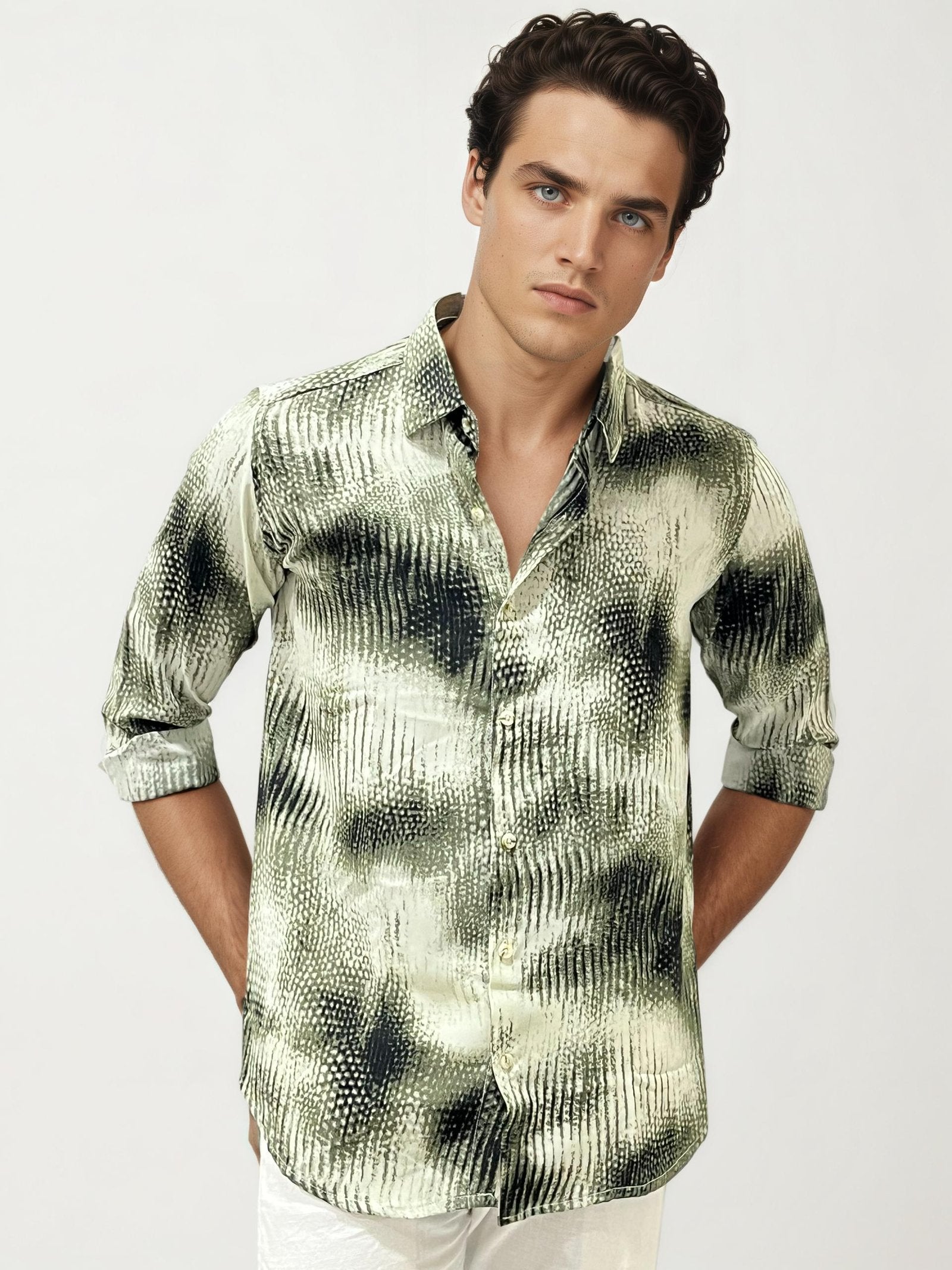 Stripe Abstract Printed Fullhand Shirt