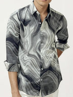 Marble Abstract Printed Fullhand Shirt
