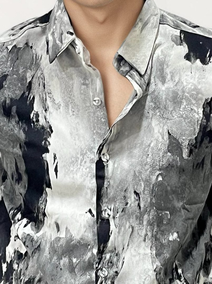 Marble Abstract Printed Fullhand Shirt