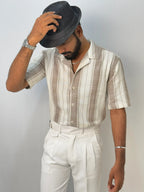 Brown Half Hand Shirt