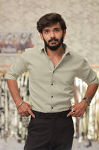Light-Green Imported Wave Full-Hand Shirt