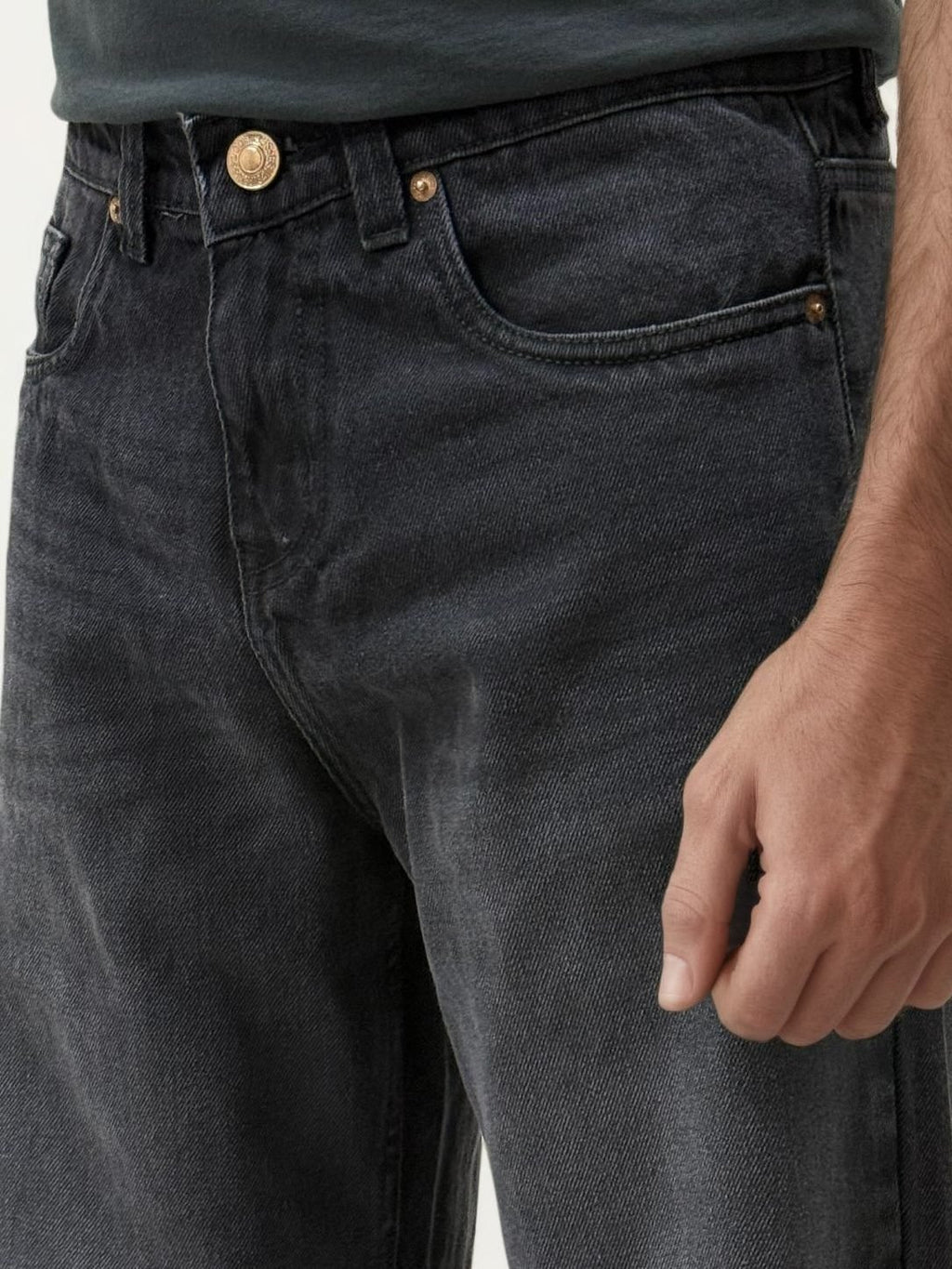 Fade Black Straight Fit Denim
