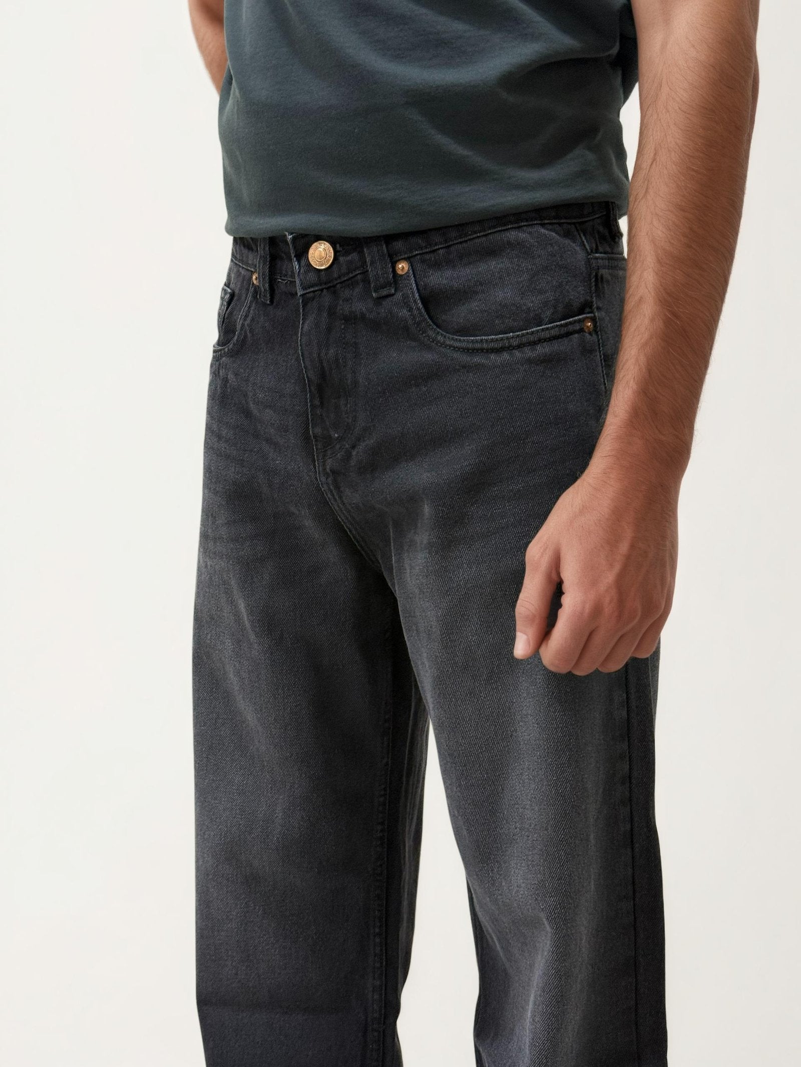 Fade Black Straight Fit Denim