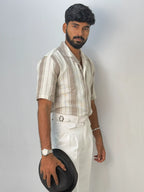 Brown Half Hand Shirt