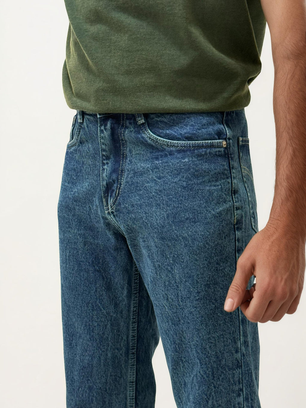 Fade Blue Straight Fit Denim