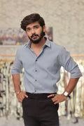 Light-Blue Imported Wave Full-Hand Shirt