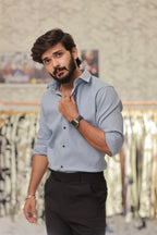 Light-Blue Imported Wave Full-Hand Shirt