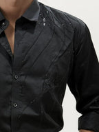 Black Stone Work Fullhand Shirt