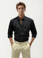 Black Stone Work Fullhand Shirt
