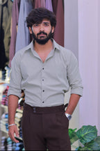 Mint-Green Plain Formal Shirt