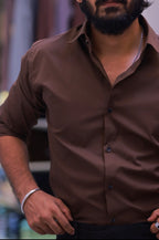 Brown Plain formal Shirt
