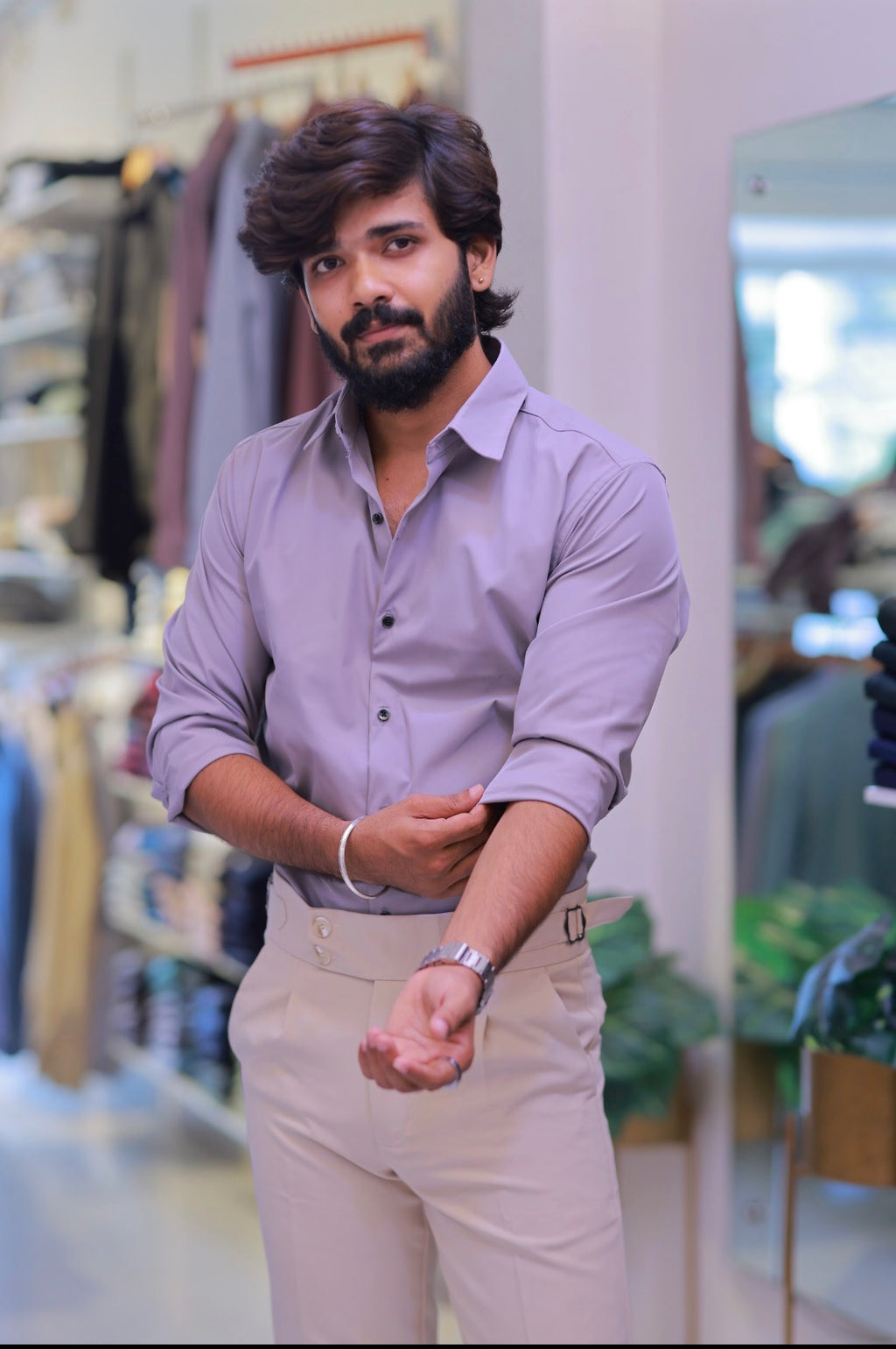Lavender Plain Formal Shirt