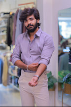 Lavender Plain Formal Shirt